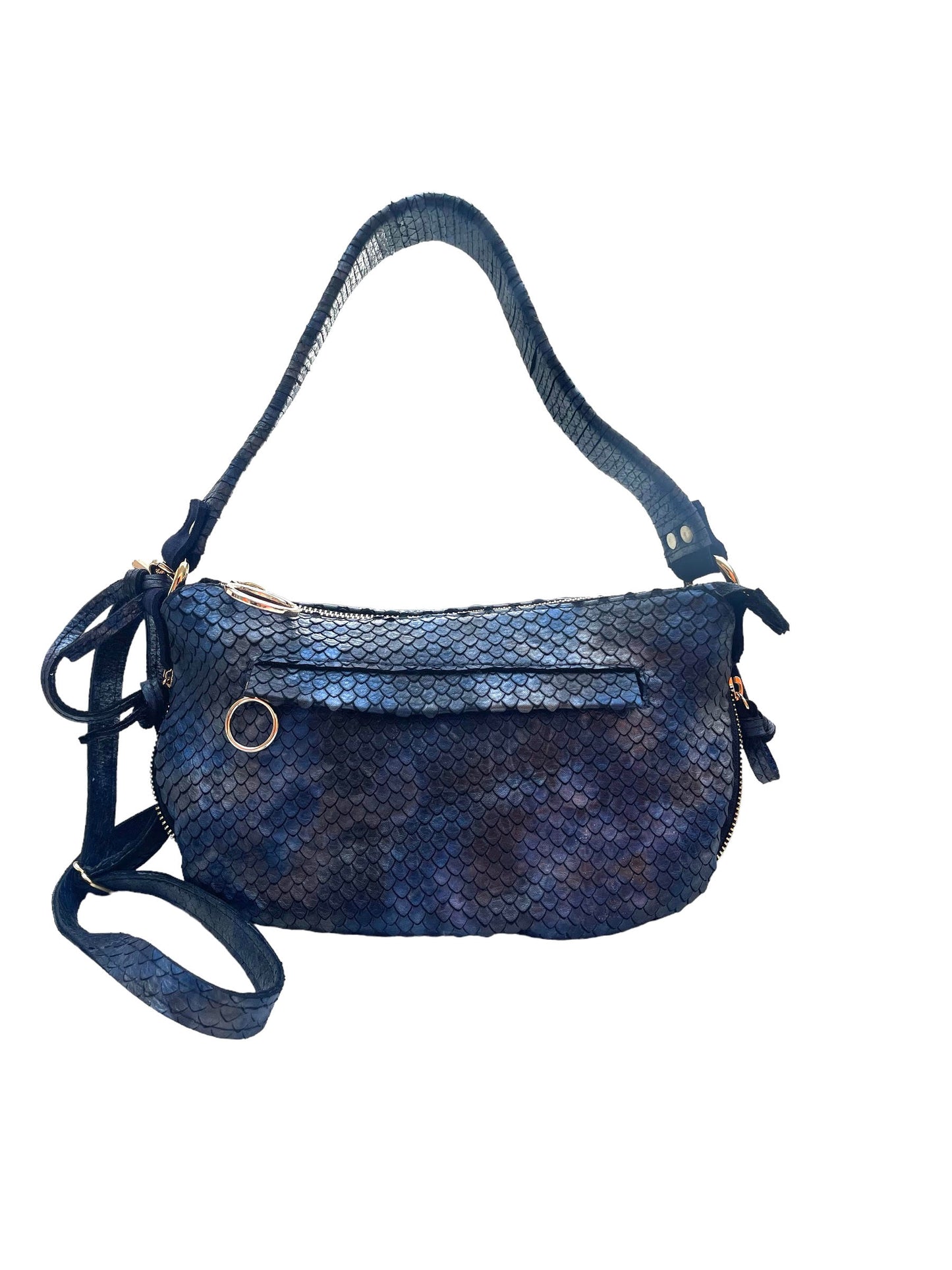 Mini Candy- Navy snake print