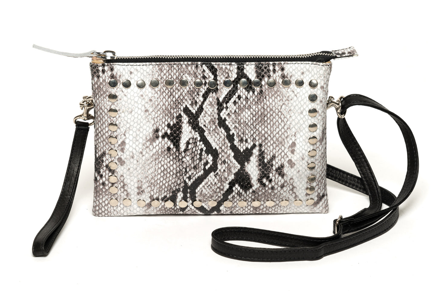 CITY BAG | Black and White snake print