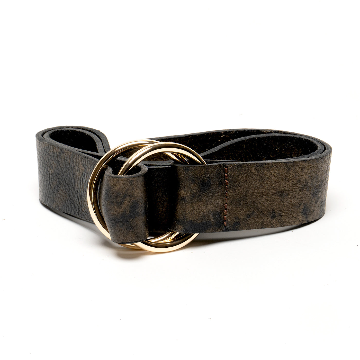Double O Ring Belt-Vintage Black