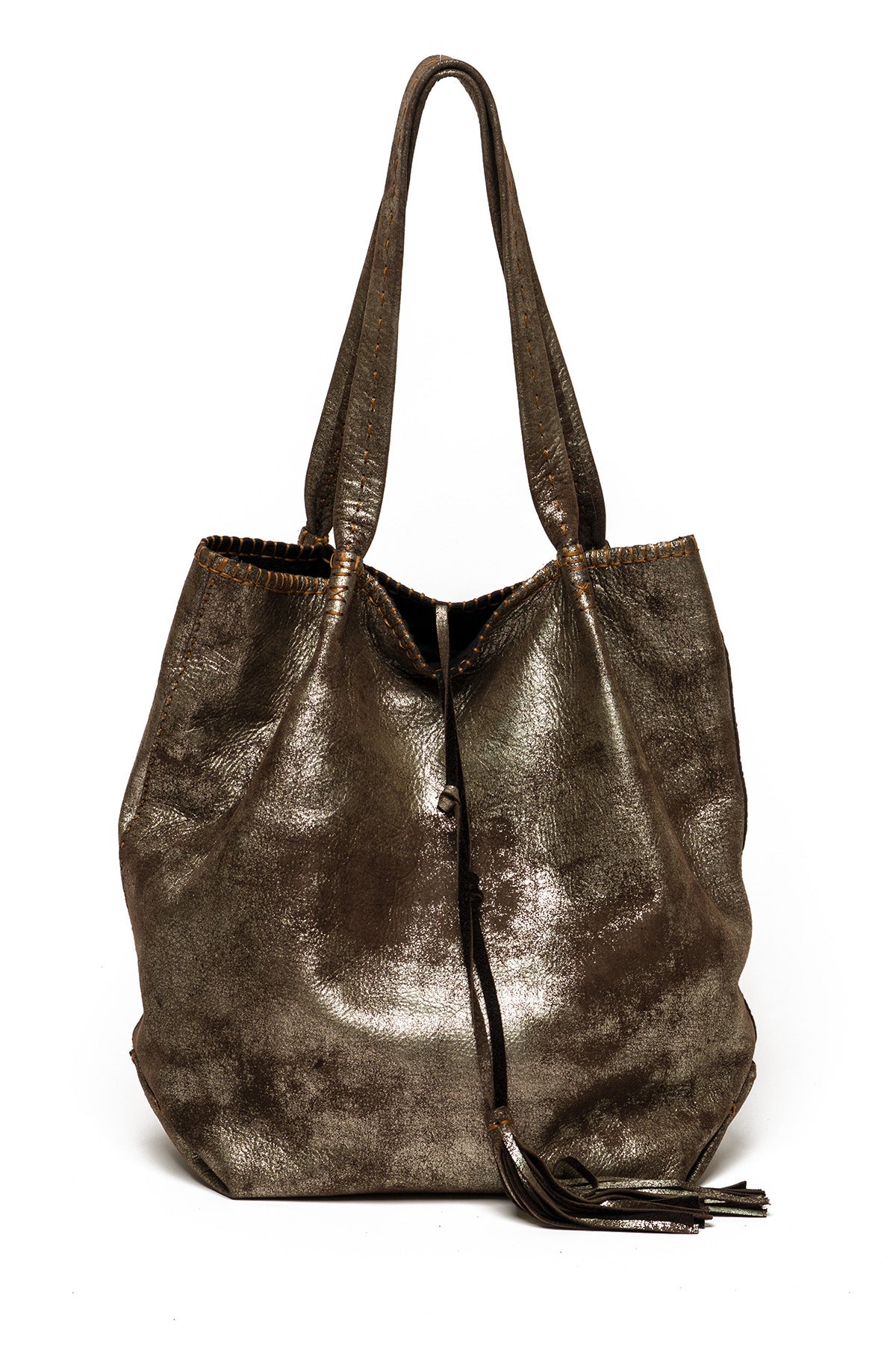 Hailey-Distressed Metallic Washed