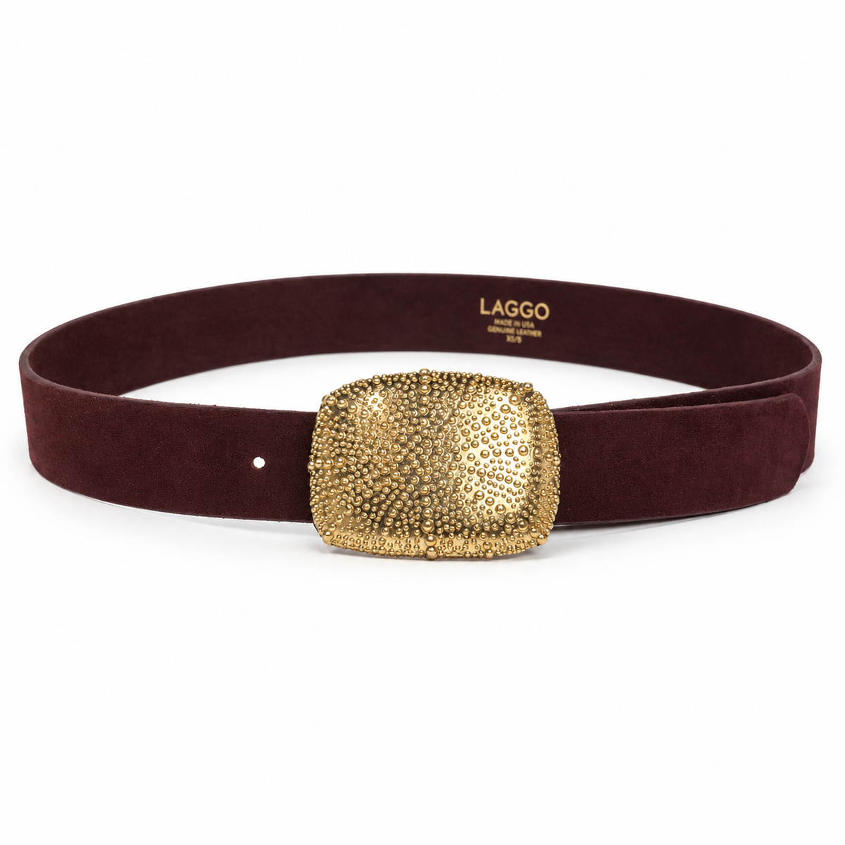 Goldie Belt -Plum Suede