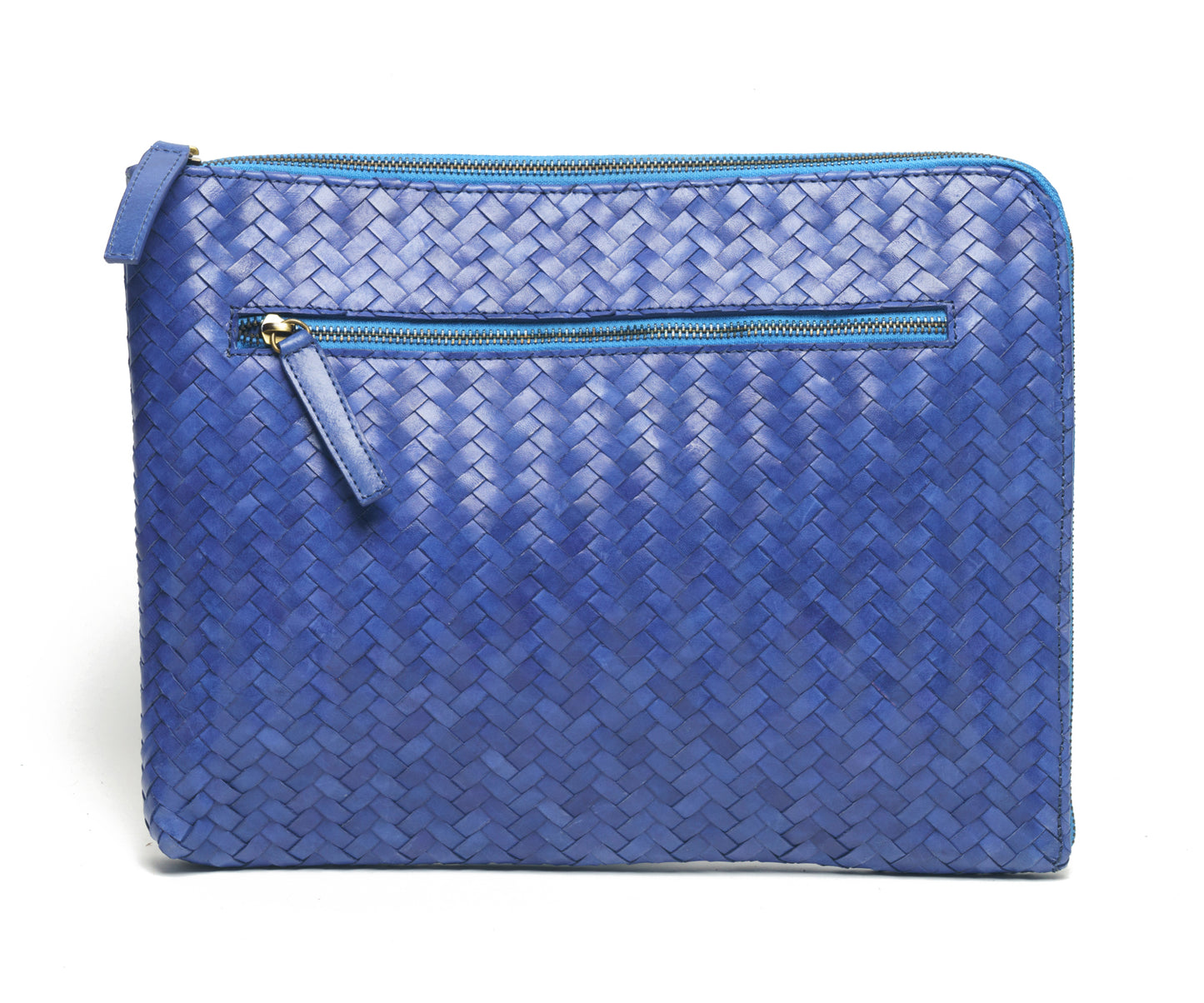 Maxi Woven Pouch-Royal Blue