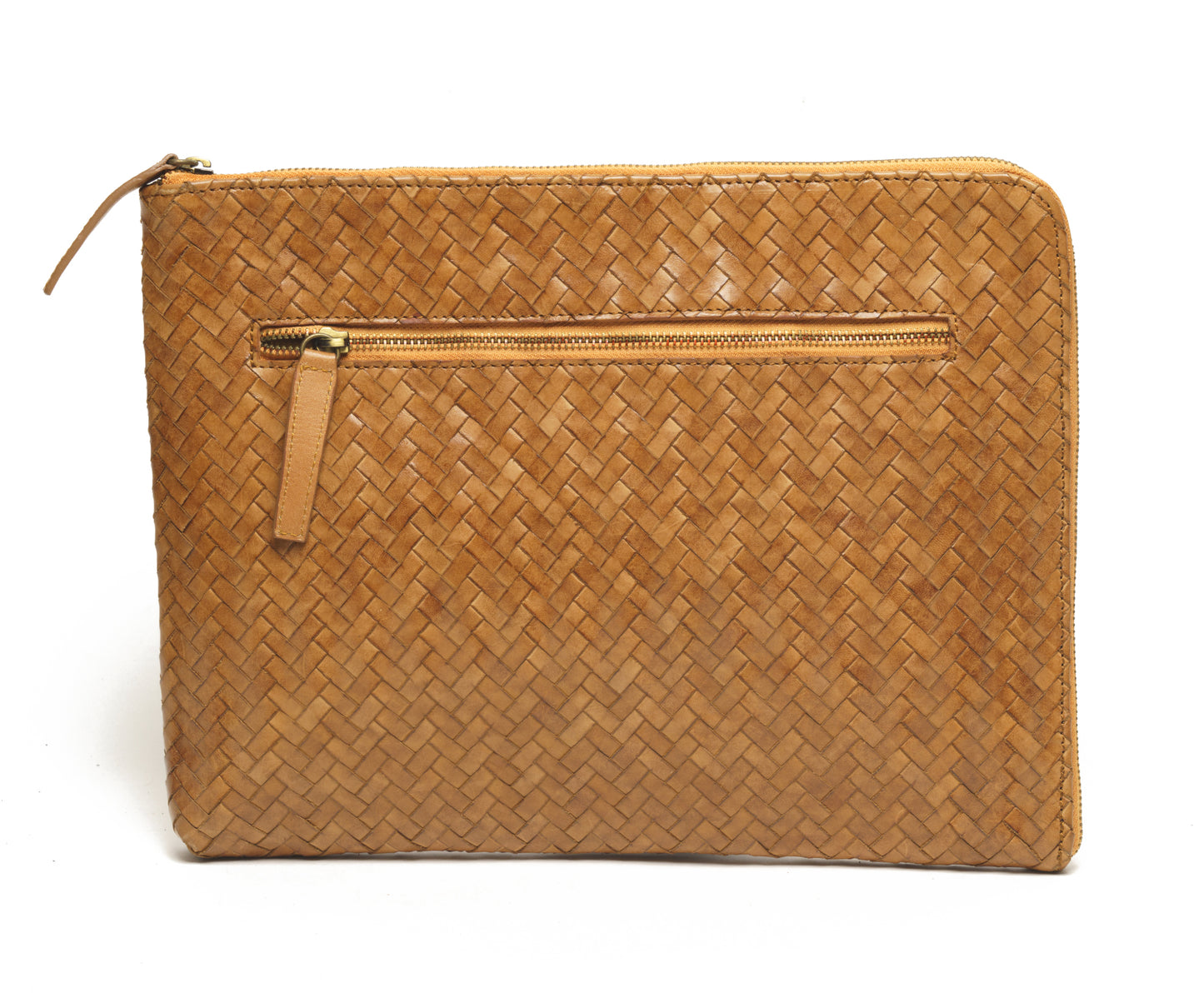 Maxi Woven Pouch-Tan