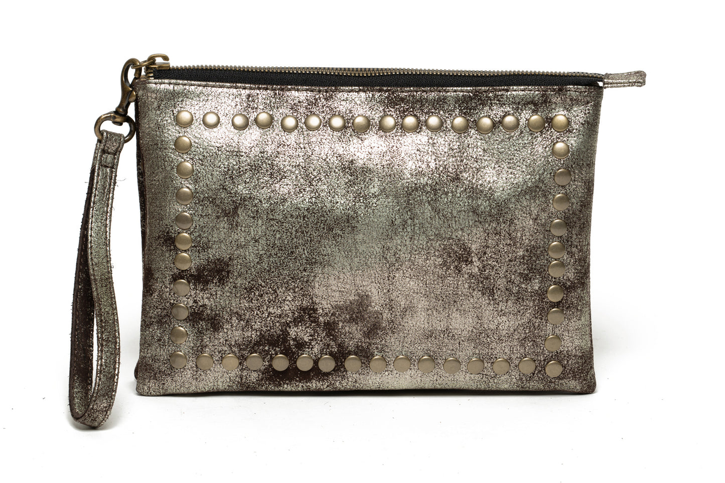 CITY BAG | Distressed Metallic Brown