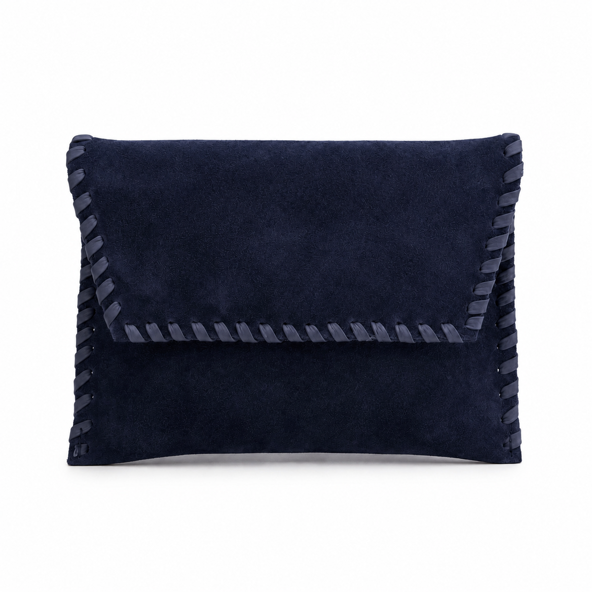 Carrie Clutch - Navy Suede