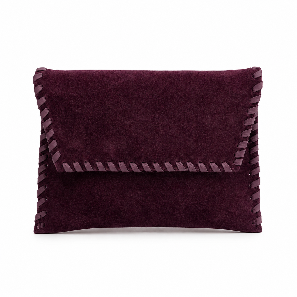 Carrie Clutch - Plum Suede