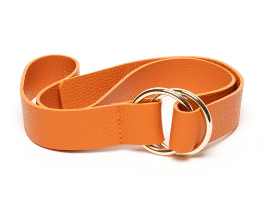 Double O Ring Belt-Orange
