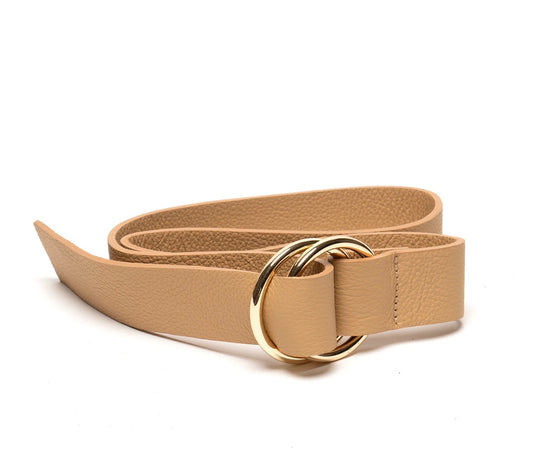 Double O Ring Belt-Beige