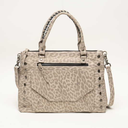 JEROME -Lt Grey Leopard Print