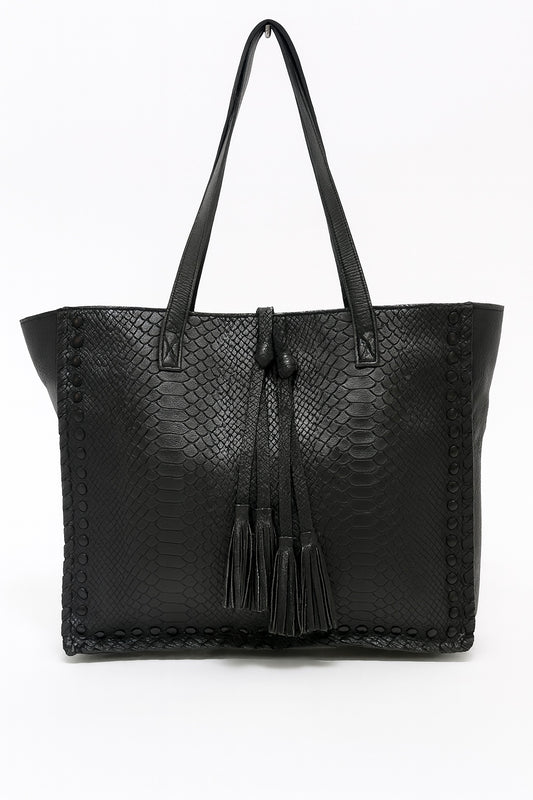 Marta-Black Snake Print