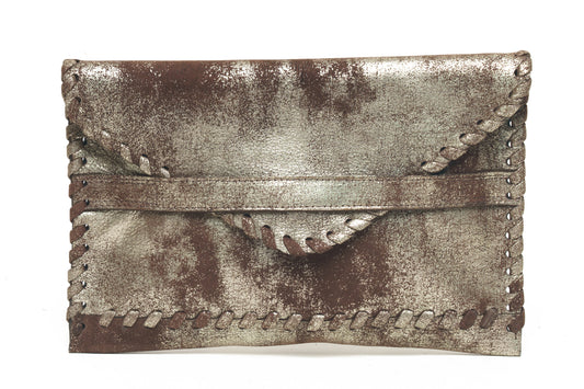 Polka- Distressed Metallic Brown