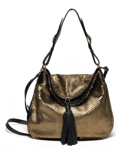 Fay-Vintage Gold Snake Print